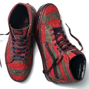 VANS Sk8 Hi x Nightmare on Elm Street Freddy Krueger Shoes Mens Sz 10 sneakers